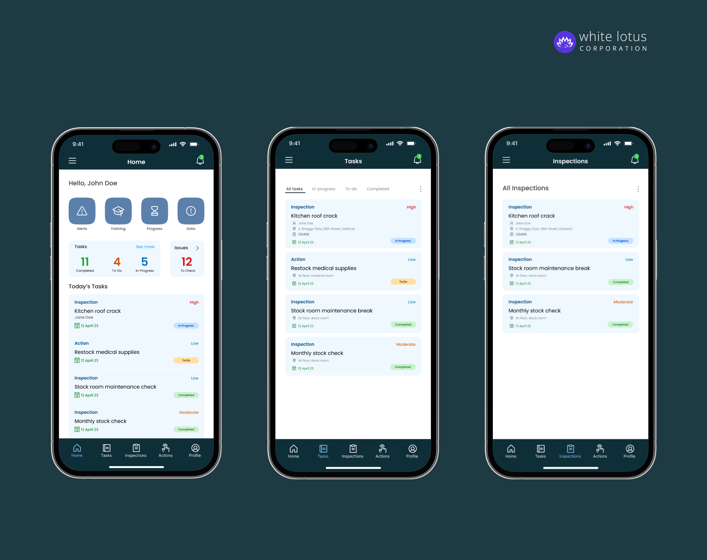Inspectify - A Field Inspection App android branding design field inspection ios mobile mobile app technology ui uiux ux