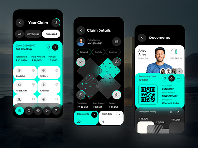 Medical Insurance-Mobile App branding insurancedashboard mobileapp mobileappdesign ui