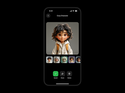 AI Portrait Generation App app design mobile app ui uiux ux