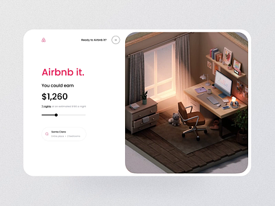 Airbnb your place 3d airbnb animation apartment landing page modern motion motion graphics property real estate rent ui ui ux web design web page website