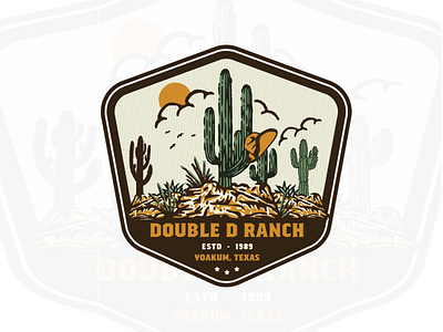 Double D Ranch adventure adventure illustration adventure logo branding graphic designer logo designer logo maker logo vintage logos outdoors patch patch design patch work ranch ranch logo rancho western western wear