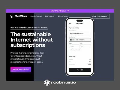 Protocol Landing Page landing web design
