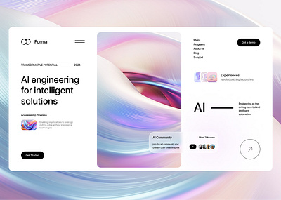 Forma - AI Engineering Agency Landing Page UI Design branding design figma illustration ui ux
