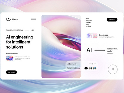 Forma - AI Engineering Agency Landing Page UI Design branding design figma illustration ui ux