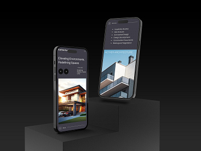 AetherArc - Architecture Web and Mobile adaptive agency architecture creative dark home page landing page mobile morden responsive semidark web website