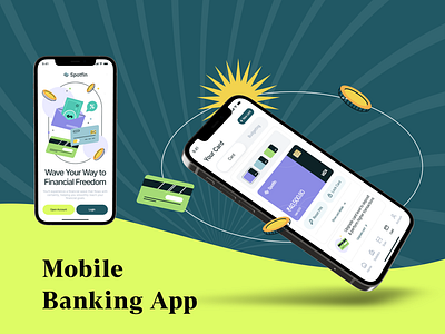 Mobile Banking App Modern UI bankingapp dailyui graphic design mobile app design modernui ui ux