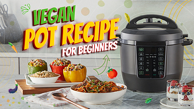 Diving into Vegan Instant Pot Recipes Blog Design blog design content design cover design graphic design