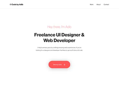 Overview Portfolio ©2024 animation personal website portfolio product design ui ux