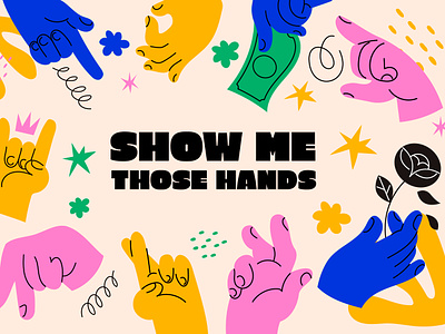 Show me those hands anatomy blue colorful drawing free freepik hand hand anatomy hand gesture hand pack hand pose hands pack pink vector yellow