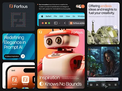 Branding ai app branding dashboard deck graphic design illustration logo minimal orange presentation slides ui vector