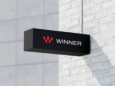 WINNER - Fitness Club branding design fitness graphic design gym inspiration logo mockup modern sign w winner