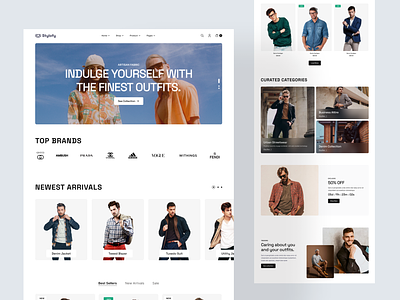 Fashion Ecommerce Website Landing Page branding design ecommerce fashion homepage hossain mahmud mahi landing landing page landingpage online shopping ui uidesign uiux ux web design web ui webdesign website website design