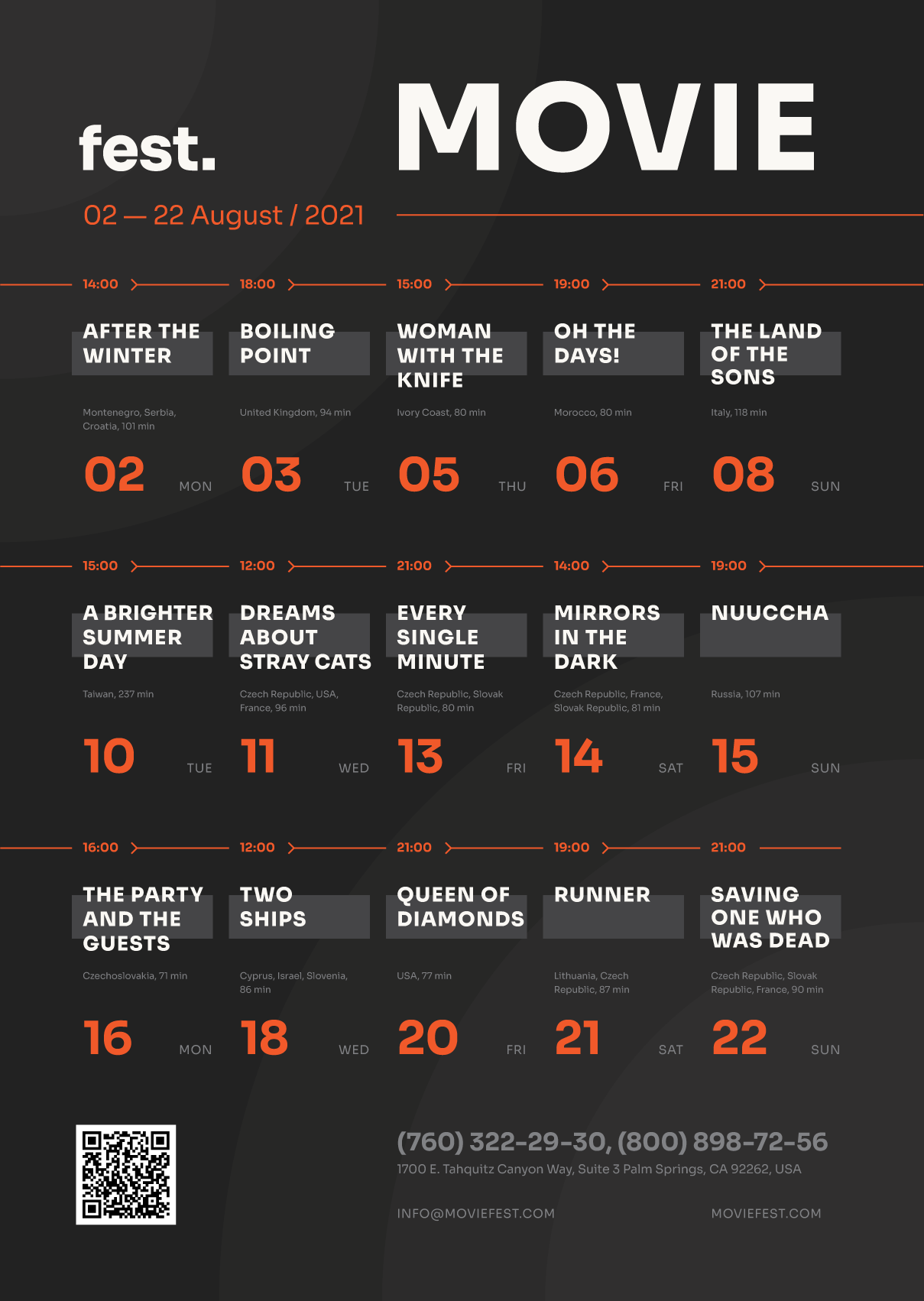 Movie Fest Event Program Poster conference event event flyer event poster film flyer invitation month movie movie poster poster program program flyer program poster schedule schedule flyer schedule poster template time vector