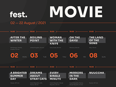 Movie Fest Event Program Poster conference event event flyer event poster film flyer invitation month movie movie poster poster program program flyer program poster schedule schedule flyer schedule poster template time vector