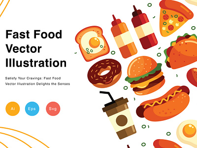 Fast Food Vector Illustration content logo