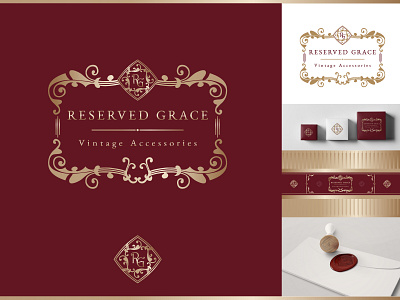 Reserved Grace - Logo & social media art classic decorative design hand drawn handcraft jewelry logo luxury social media vintage