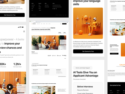 AI mock interview- Landing Page branding ui ux web web design