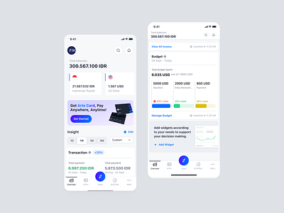 Arto Plus Mobile - Overview Pro - Focused budgeting financial management mobile app mobile design overview pro mode product design saas transactions ui ux