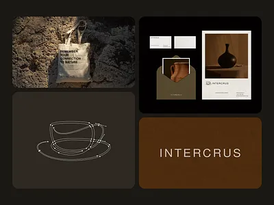 Ceramics branding INTERCRUS branding ceramic branding ceramic logo clay logo design graphic design identity logo packaging packaging design