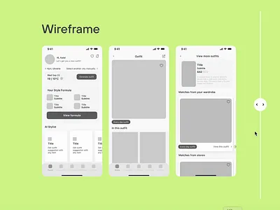 UX/UI design for Mobile Application AI-Powered App app design outfit ui ux