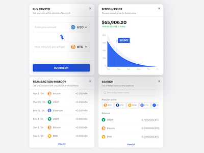 Cryptocurrency SaaS UI Component app design branding design interface saas top ui ui component ux uxdesign