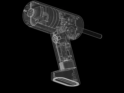 X-RAY ANIMATION | GLUE GUN 3d animation concept design design glue gun industrial design