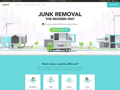 Junk Removal Company Website - Website Development junk removal company junk removal website junk removal website design loadup