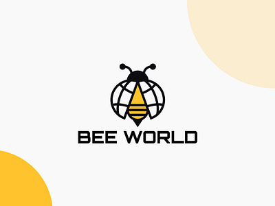 BEE WORLD - (BEE + GLOBE LOGO DESIGN) beeandglobeartwork beeexplorerlogo beehiveworldillustration beeworldlogodesign branded logo branding buzzingglobeillustration design earthlybeelogo firebirdgraphic globalbeeicon globetrottingbeedesign graphic design illustration logo logo design planetbeeart ui vector worldlybeedesign