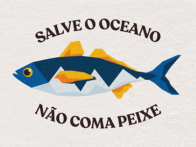 Mackerel - Salve O Oceana animal fish illustration mackerel merch ocean save sea sticker vegan