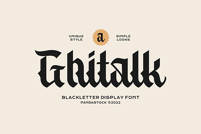 Ghitalk - Classic Lettering classic fonts classy fonts eye catching fonts music ornamental party rock sleek fonts tan nimbus underground victorian