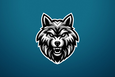 Wolf American Football Mascot Logo brand identity branding graphic design illustrator logo photohsop