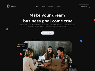 Creative Modern Agency Landing Page Design UI/UX 2024 muhammad shahroz ui