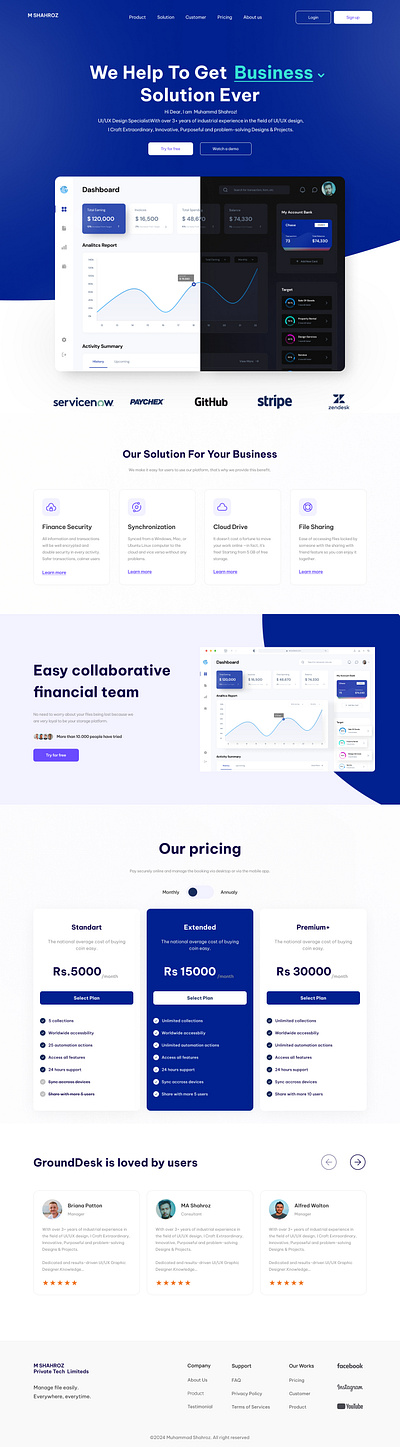 High Quality SaaS Landing Page UI/UX Design 2024 2024 dribbleportfolio saas saas landing page ui ux ui ux design web design