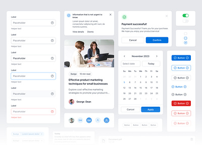 UI Components - Sublima UI alerts avatar blog card buttons calendar card checkbox components design system desin input landing landing page minimal website tabs templates toggle ui we website