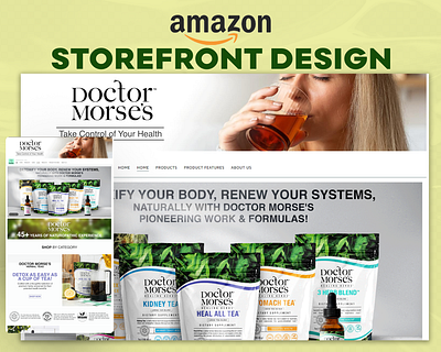 Amazon Storefront - Herbal Tea amazon amazonstorefront amazonstorefrontdesign branding design graphic design graphicdesign illustration listingimages logo photoshop storerfont