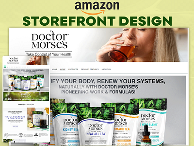 Amazon Storefront - Herbal Tea amazon amazonstorefront amazonstorefrontdesign branding design graphic design graphicdesign illustration listingimages logo photoshop storerfont