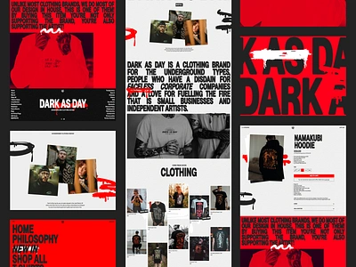 Dark As Day e-comm concept pt.5 clothing concept dark as day design e commerce interface layout typography ui ux web design website