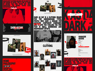 Dark As Day e-comm concept pt.5 clothing concept dark as day design e commerce interface layout typography ui ux web design website