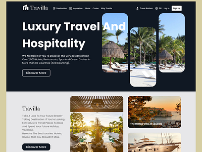 luxury travel and hospitality agancy graphic design hotel luxury tour travel ui ux