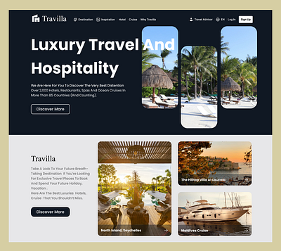luxury travel and hospitality agancy graphic design hotel luxury tour travel ui ux