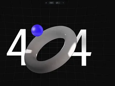 404 page design - 3D interaction 3d 404 animation graphic design illustration interaction logo motion graphics spline ui