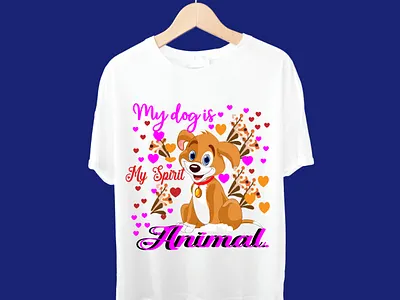 Dog T-Shirt animal t shirt branding clothing design dog dog t shirt graphic design illustration t shirt t shirt design tshirt tshirts typography ui