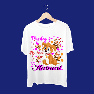 Dog T-Shirt animal t shirt branding clothing design dog dog t shirt graphic design illustration t shirt t shirt design tshirt tshirts typography ui