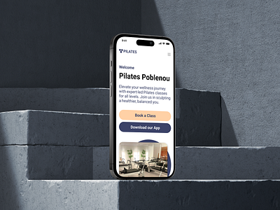 Pilates Studio Mobile Website app pilates studio pilates web ui ux