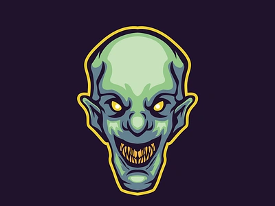 Zombie head symbol