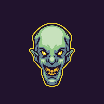 Zombie head symbol
