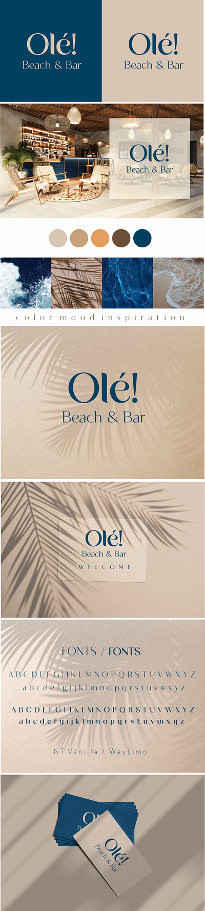 Ole! Beach & Bar LOGO DESIGN branding graphic design logo