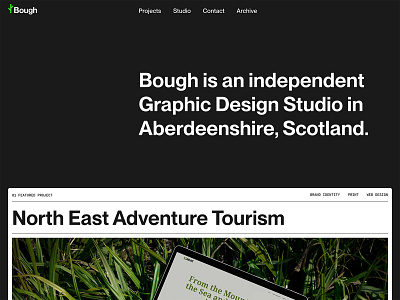 Bough – Portfolio Site framer portfolio typography ui website
