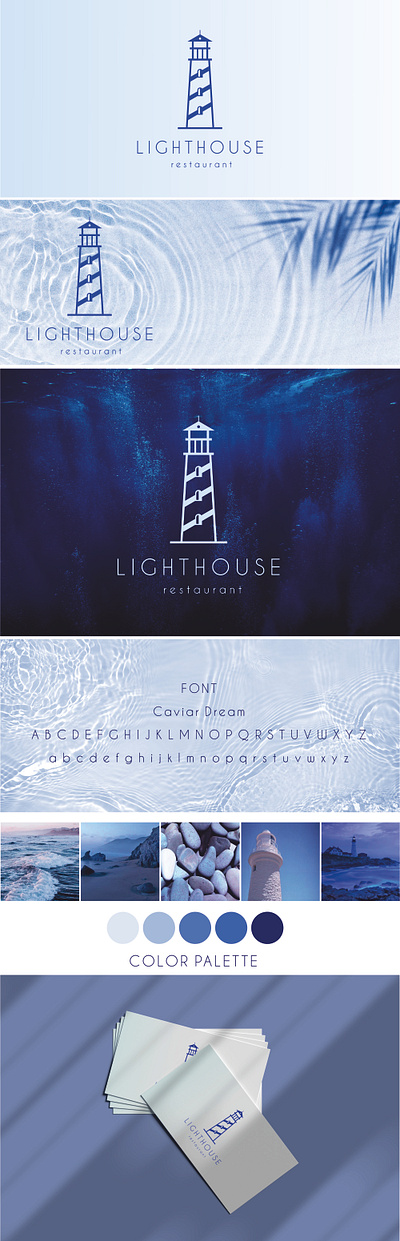 Lighthouse Restaurant Logo branding graphic design logo