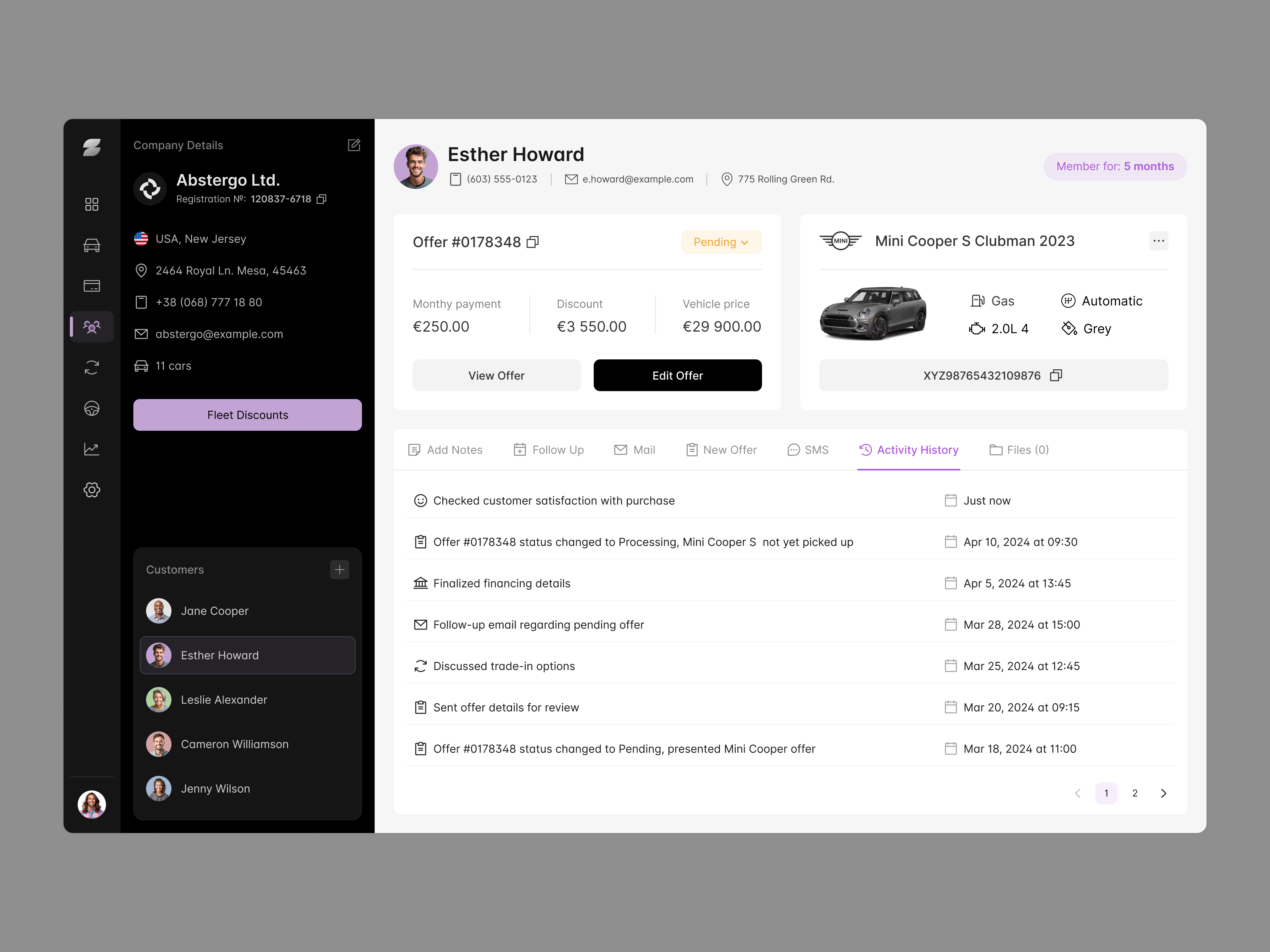 Customer dashboard for auto dealers platform admin panel automation business car car sales crm customer dashboard dealership management overview platform product design saas service ui ui design ux ux design web app